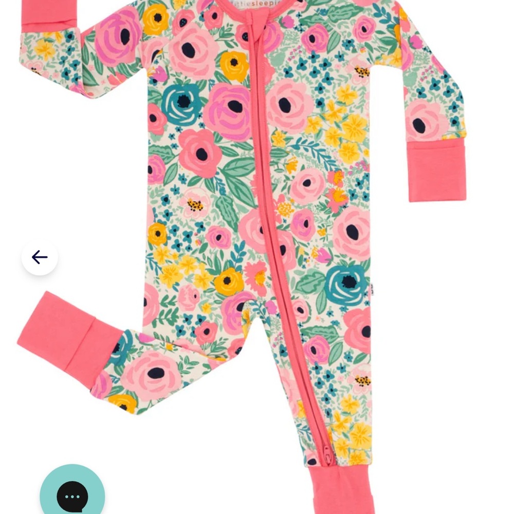 Floral Secred Garden Zippy by Little Sleepies - Pink and Multicolor